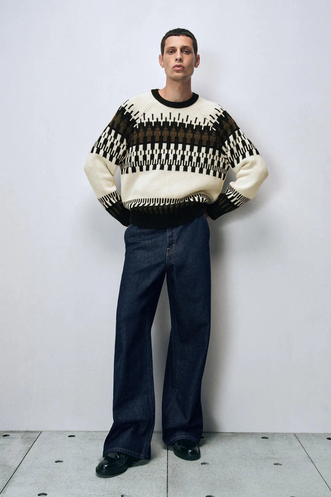 Джемпер из смесовой шерсти с узором Fair Isle свободного кроя, COS