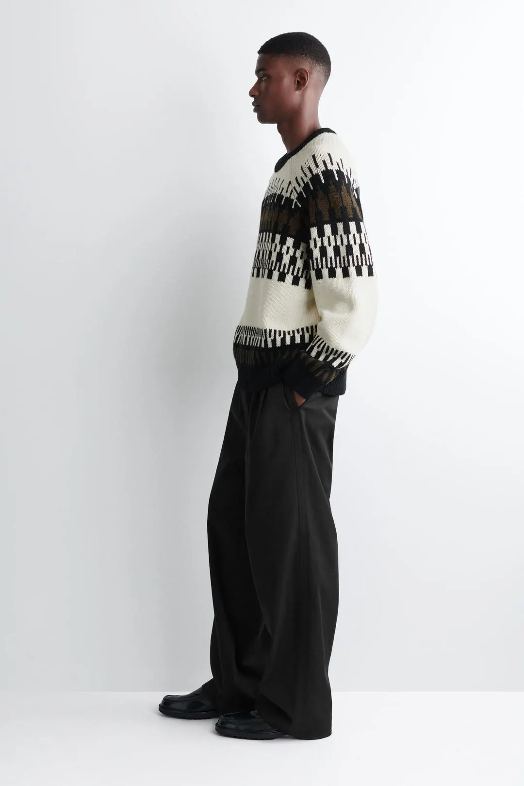 Джемпер из смесовой шерсти с узором Fair Isle свободного кроя, COS