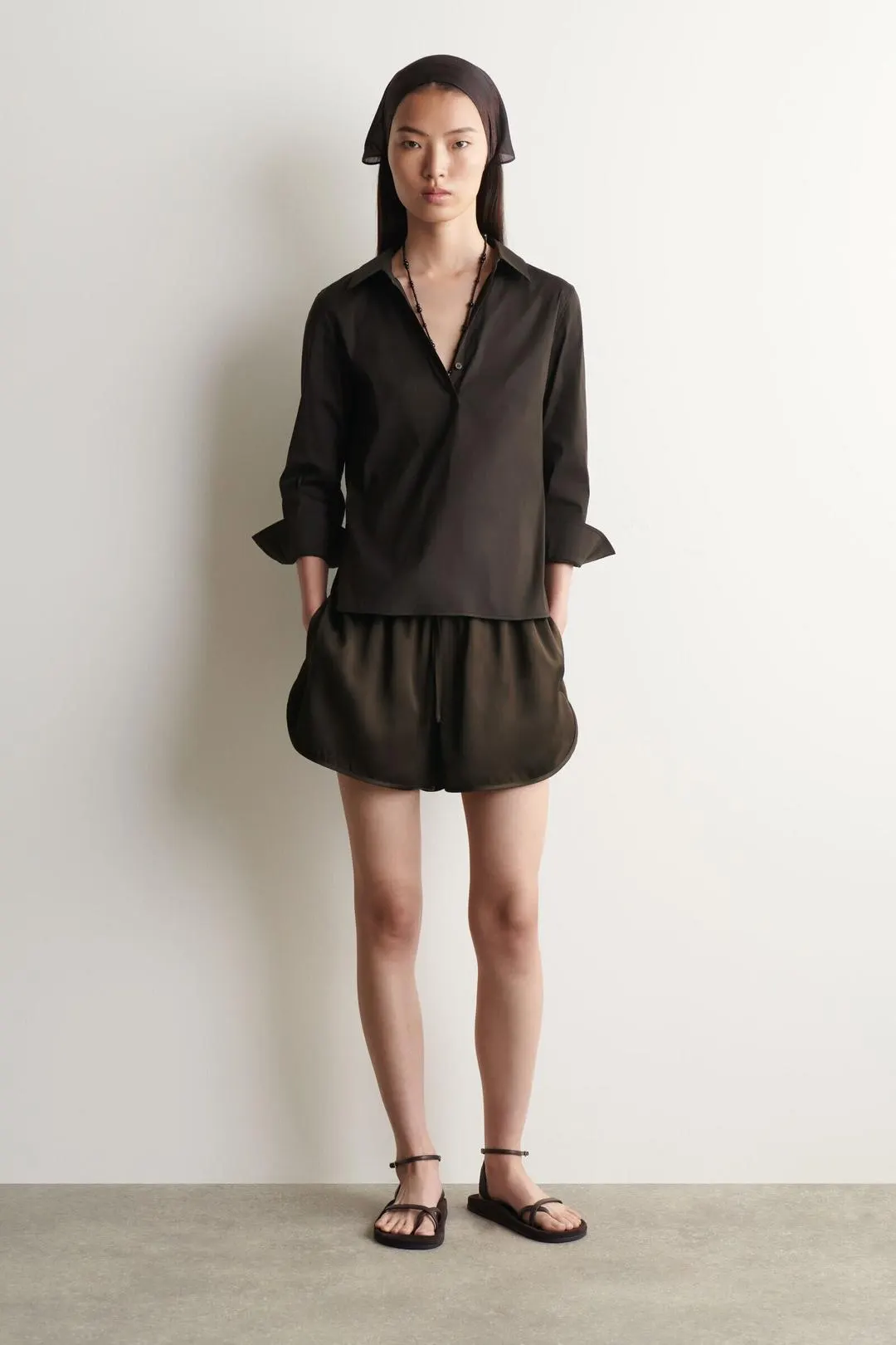 Рубашка облегающего кроя из смесового хлопка, COS
