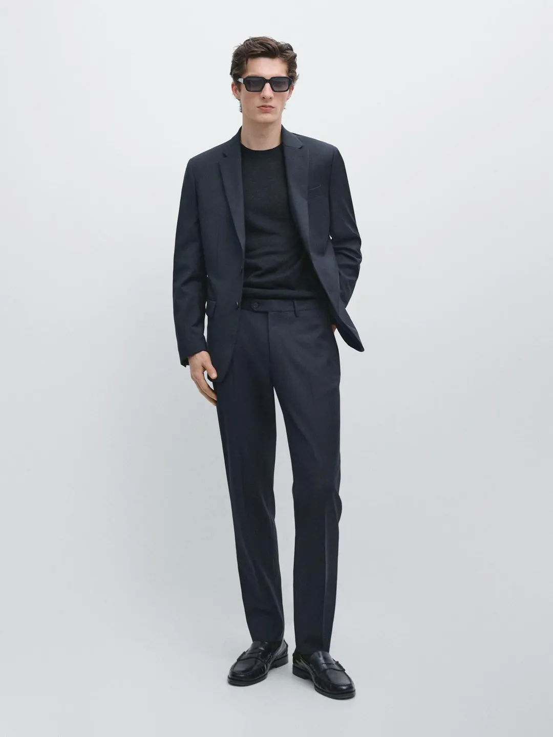 Костюмные брюки из холодной шерсти, Massimo Dutti