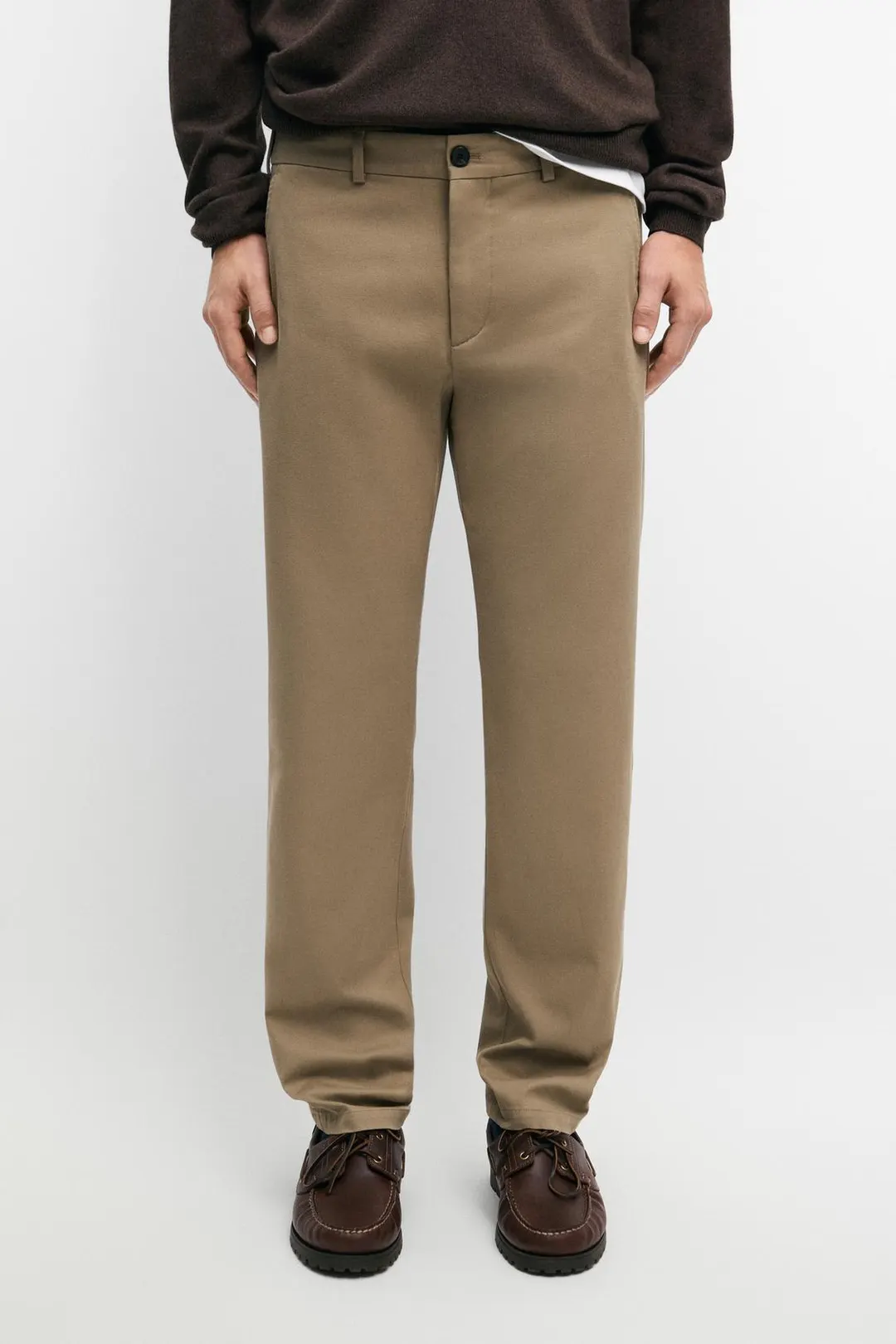 Брюки зауженного кроя из смесового хлопка, Massimo Dutti