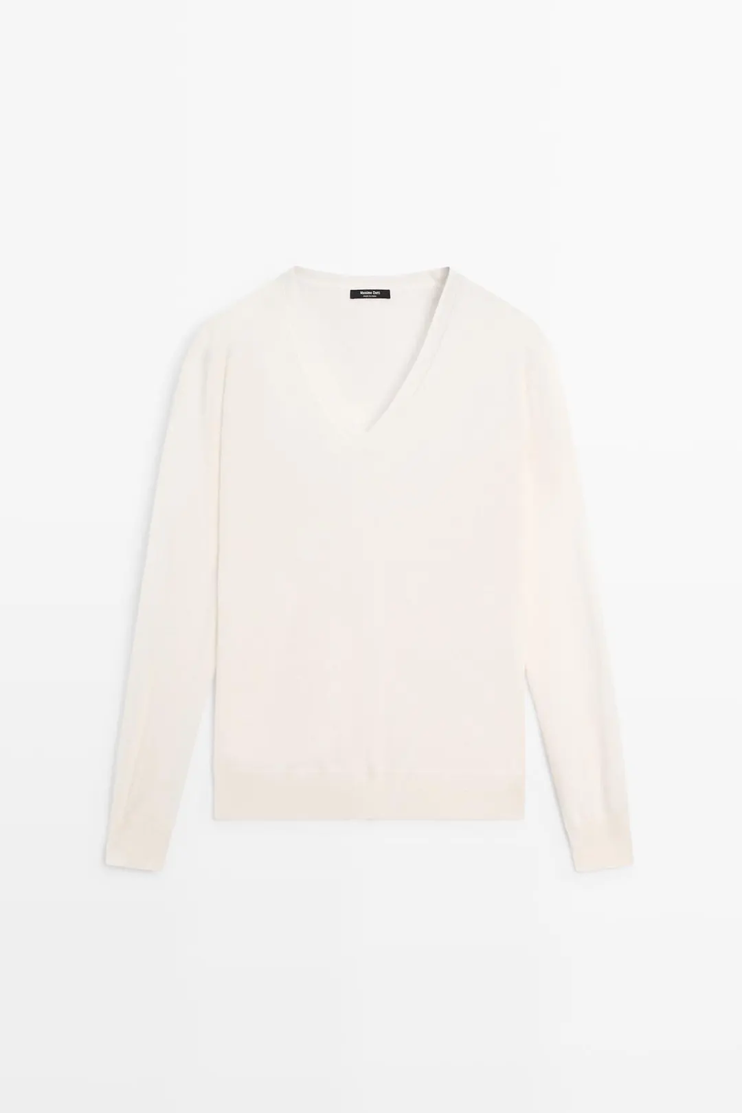 Свитер вязаный с V-образным вырезом, Massimo Dutti
