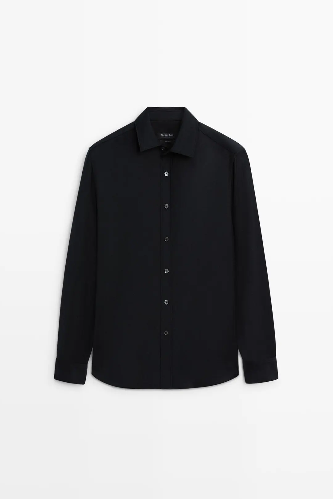 Рубашка прямого кроя из 100% шерсти, Massimo Dutti