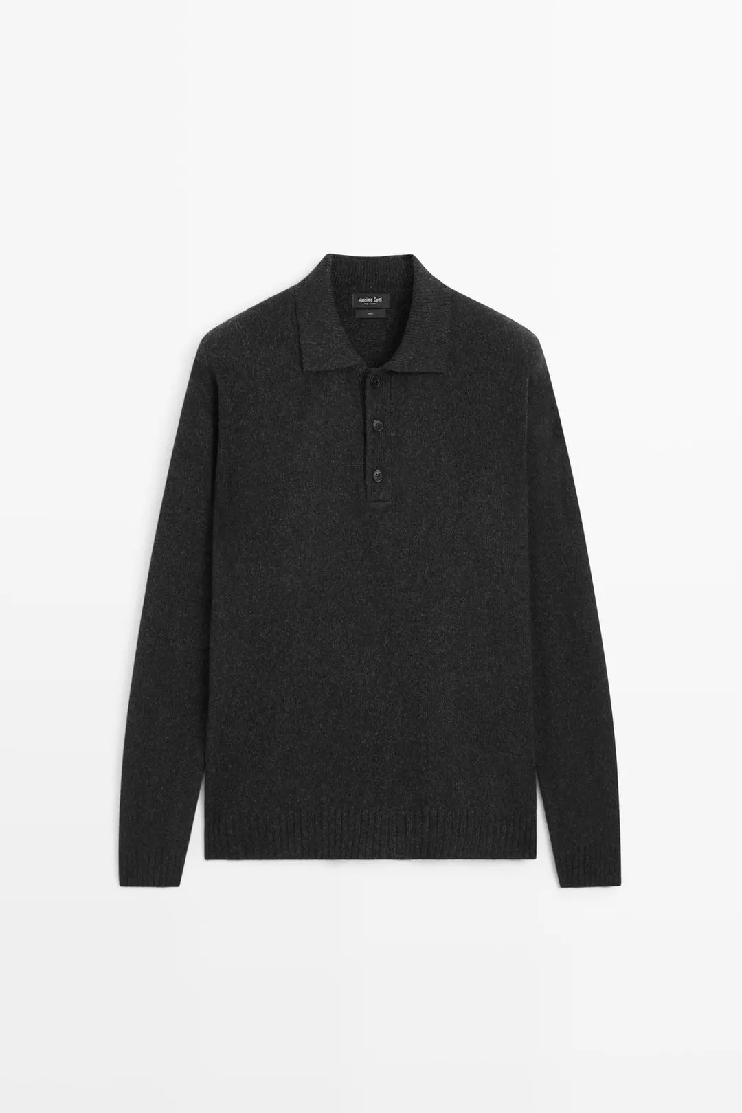 Свитер-поло из 100% шерсти, Massimo Dutti