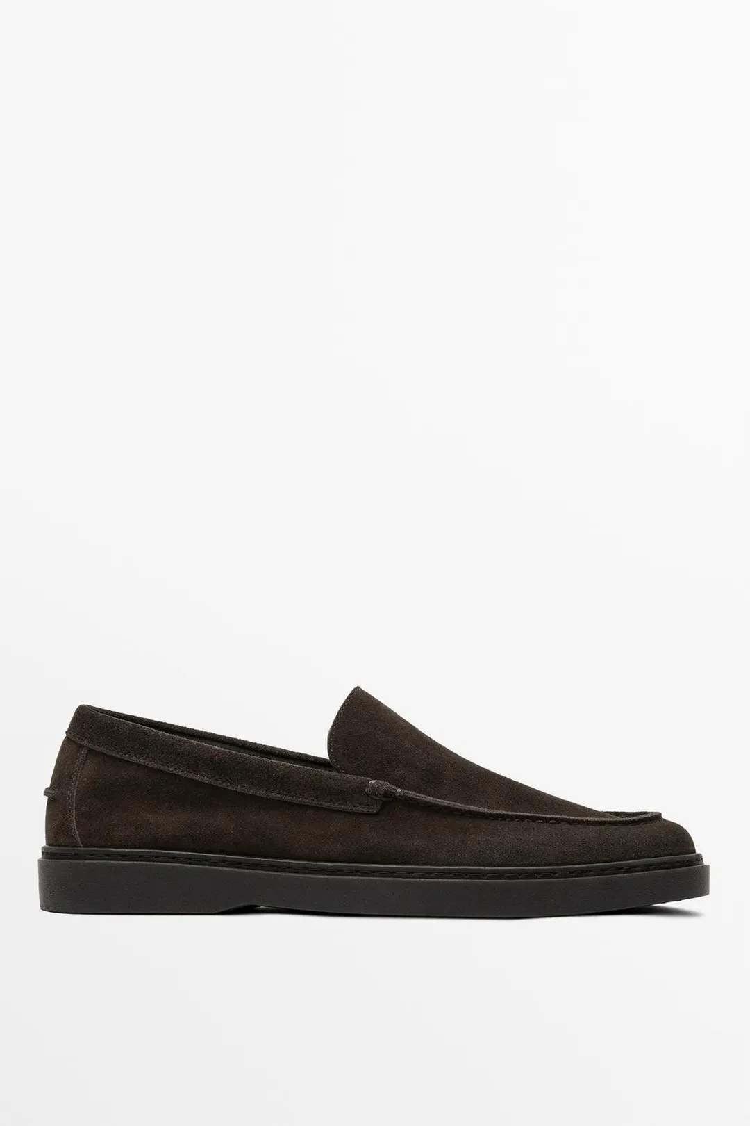 Лоферы из замшевого спилка, Massimo Dutti