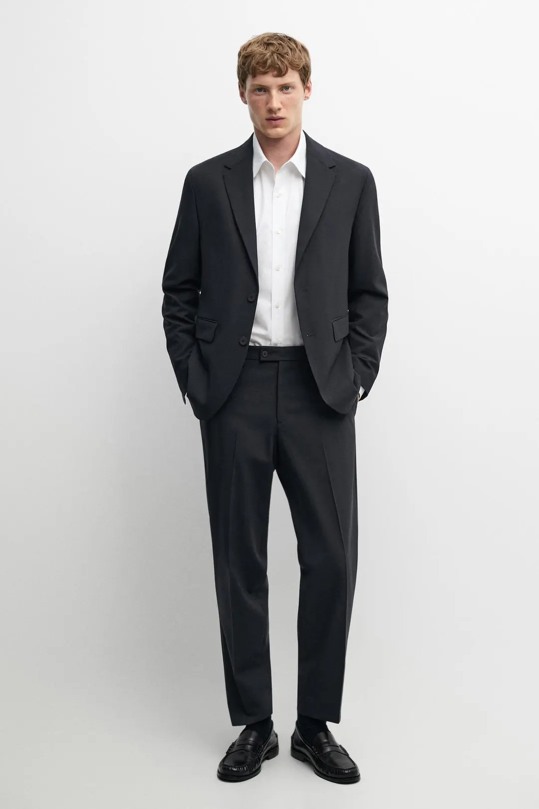 Костюмные брюки из смесовой шерсти, Massimo Dutti
