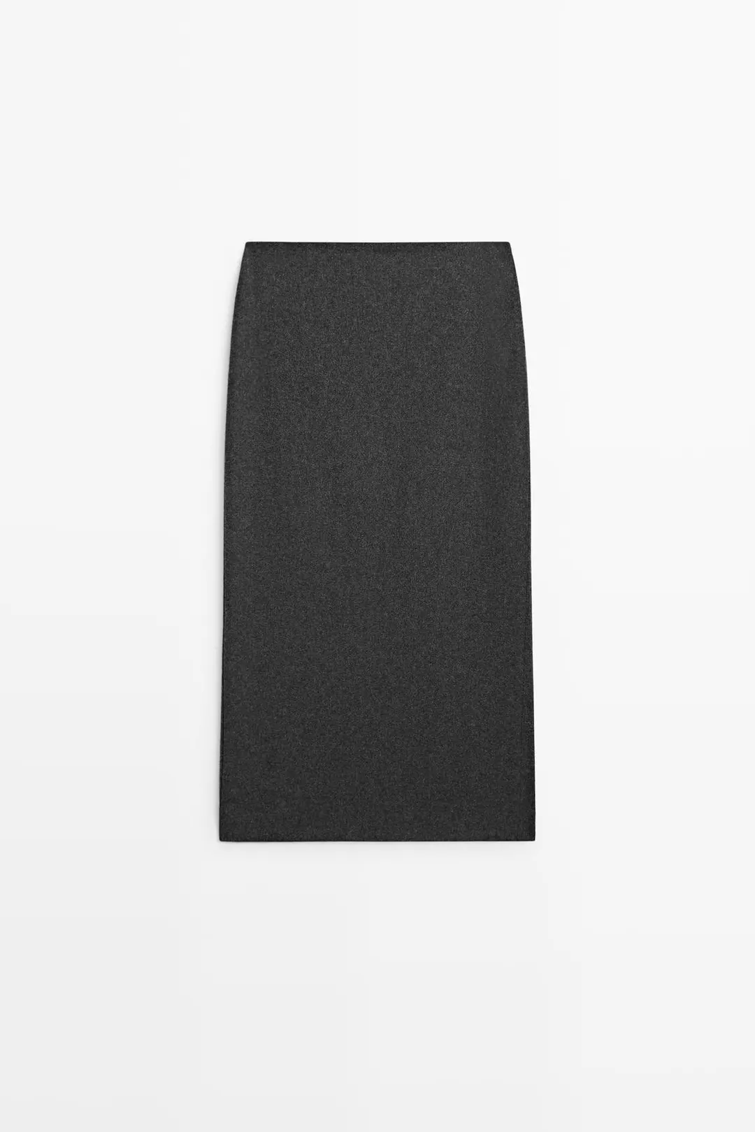 Прямая юбка миди из смесовой шерсти, Massimo Dutti