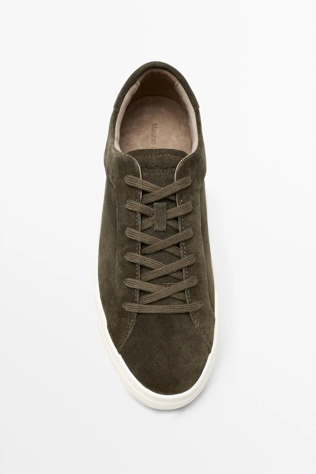 Кроссовки кожаные на тракторной подошве, Massimo Dutti