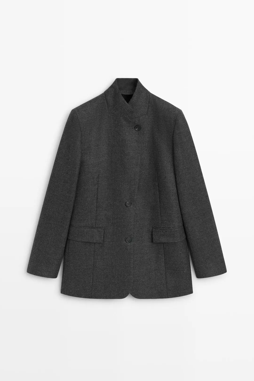 Блейзер костюмный из фланели из 100% шерсти, Massimo Dutti