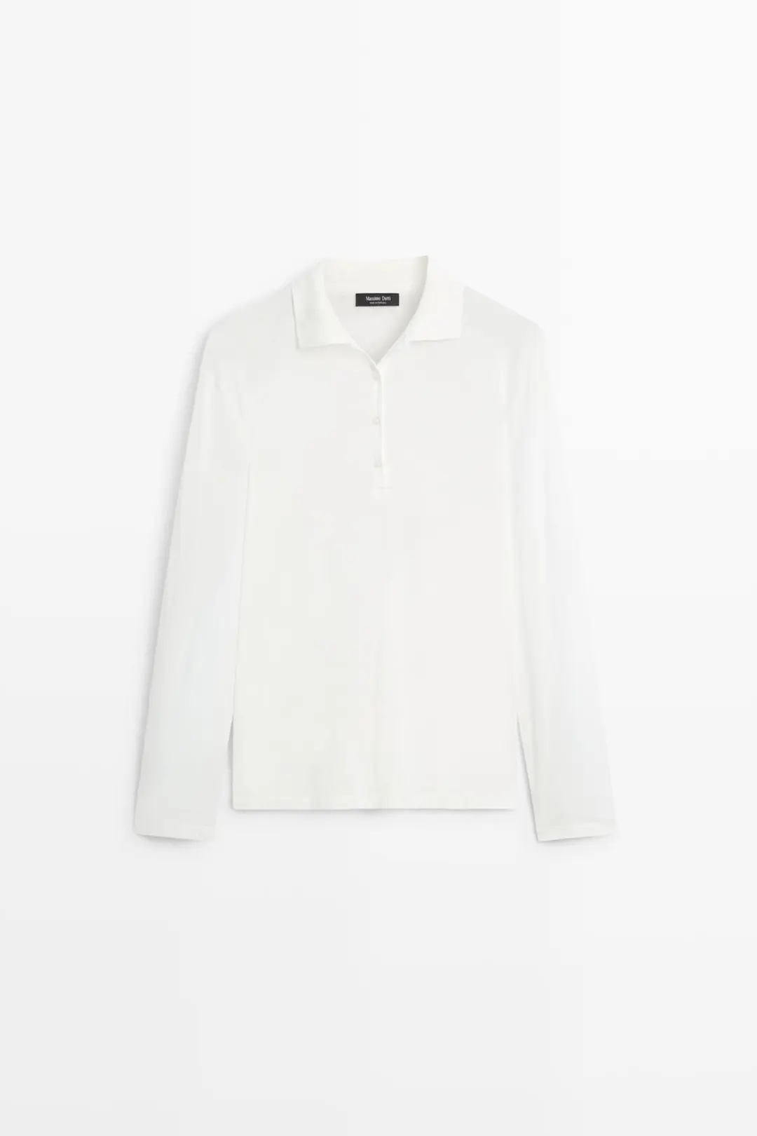 Поло с длинными рукавами из 100% хлопка, Massimo Dutti