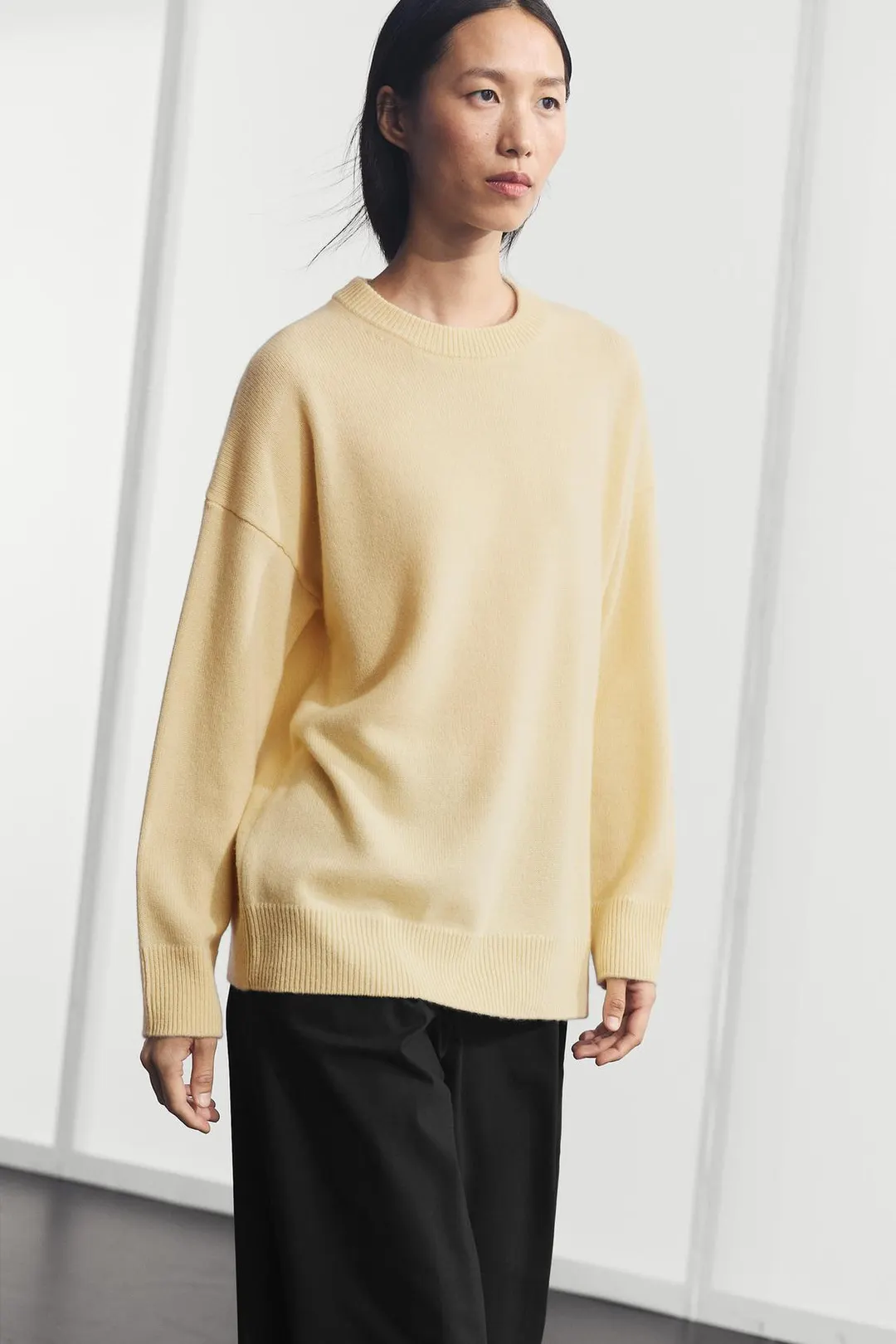 Вязаный свитер оверсайз из 100% кашемира, Massimo Dutti