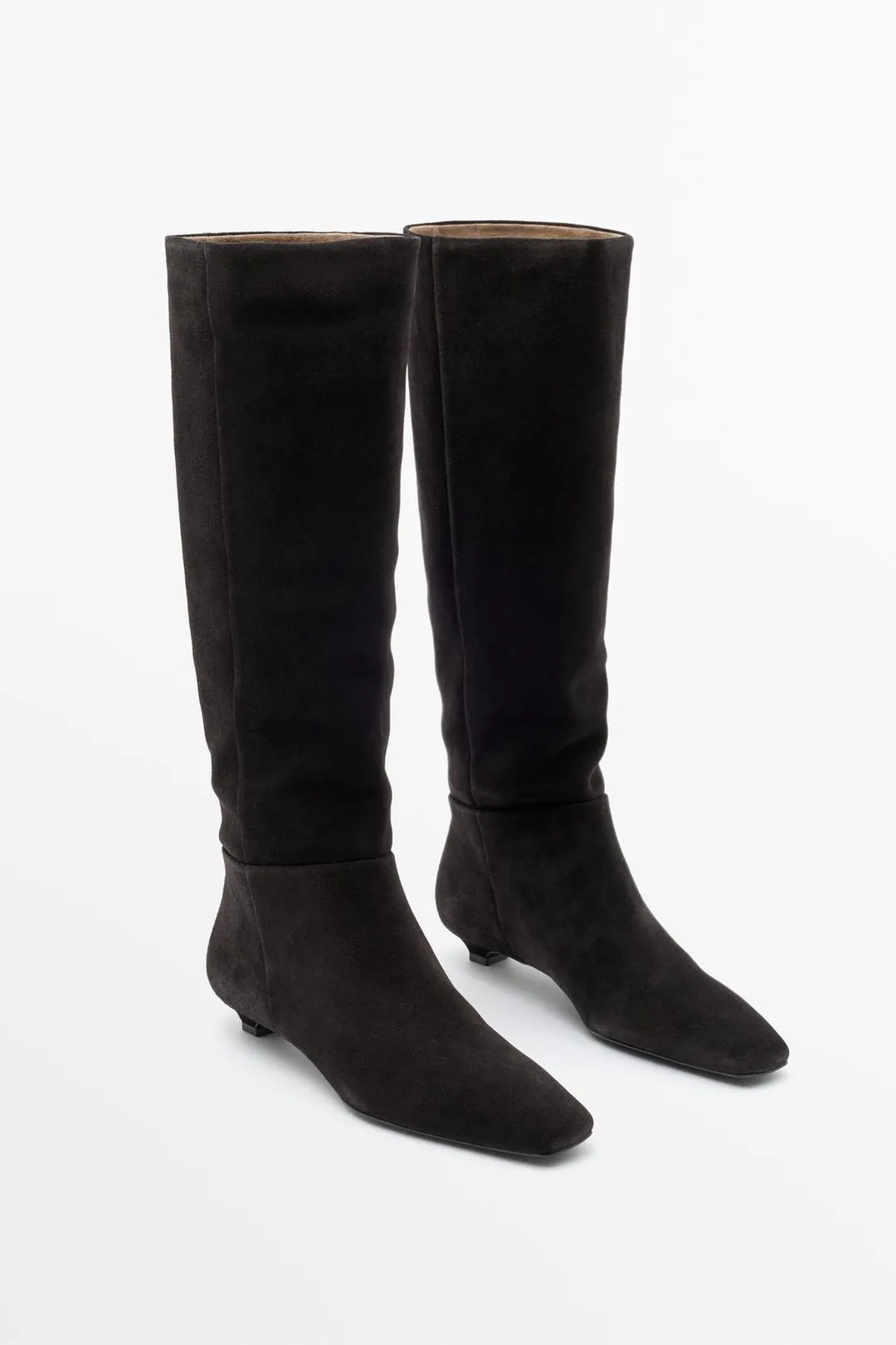 Сапоги до колена из мягкой кожи, Massimo Dutti