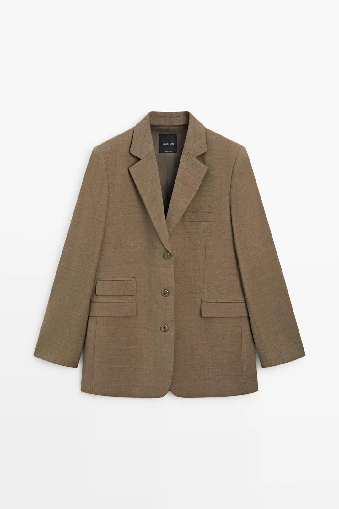 Пиджак из 100% меланжевой шерсти, Massimo Dutti