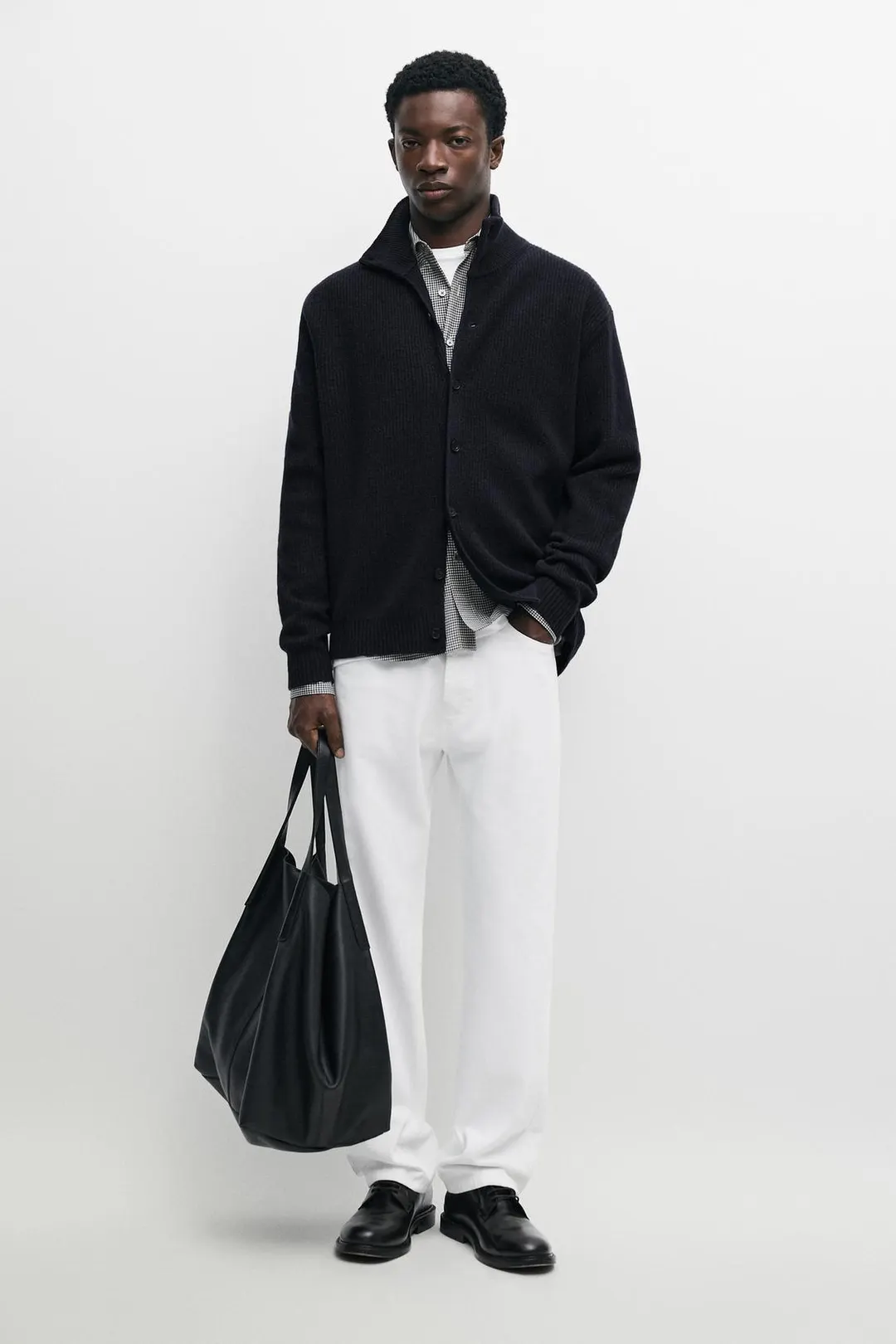 Вязаный кардиган на пуговицах из смесовой шерсти, Massimo Dutti