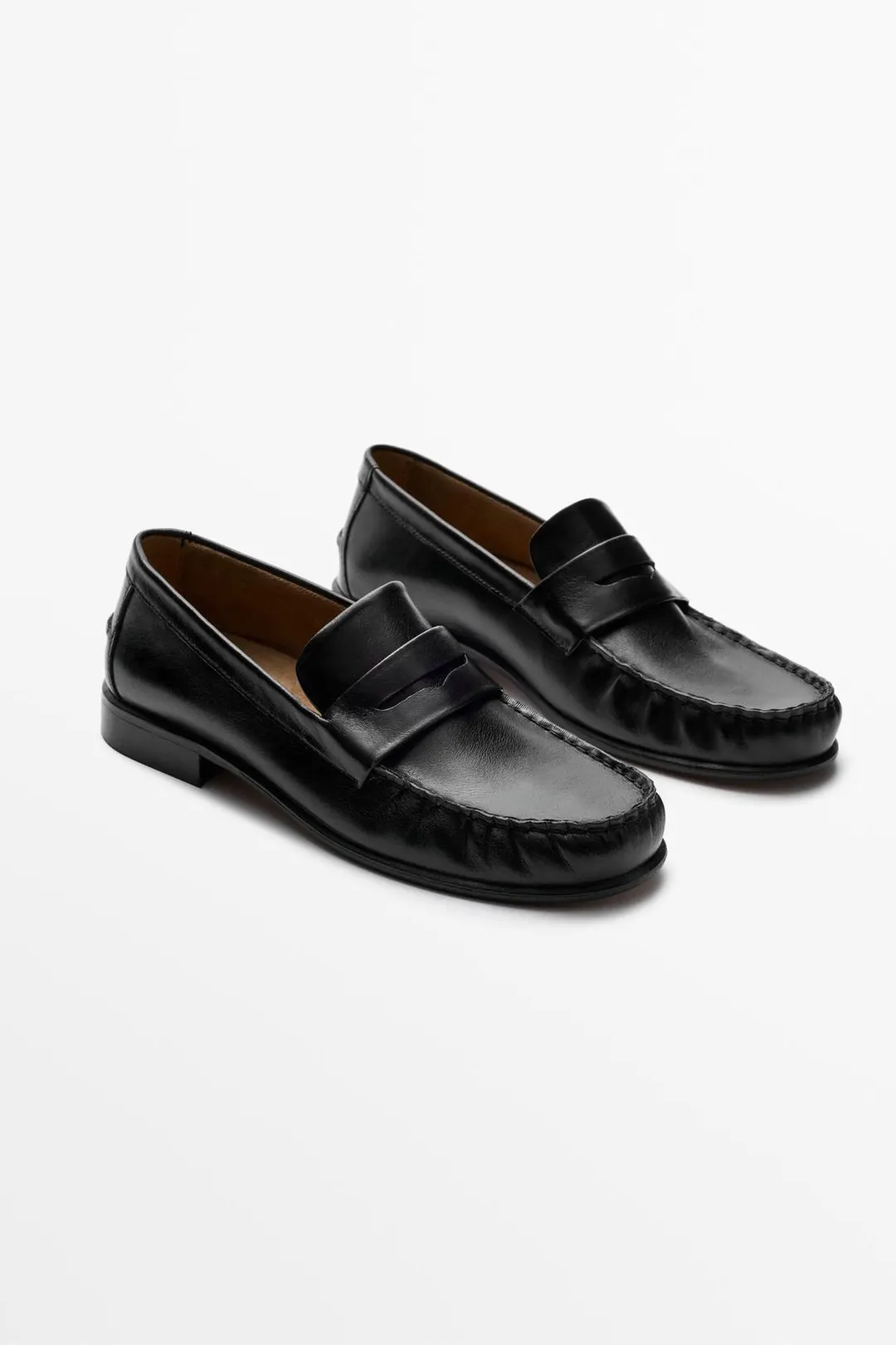 Кожаные пенни-лоферы, Massimo Dutti
