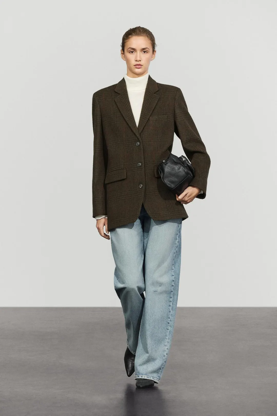 Блейзер в клетку из смесовой шерсти, Massimo Dutti