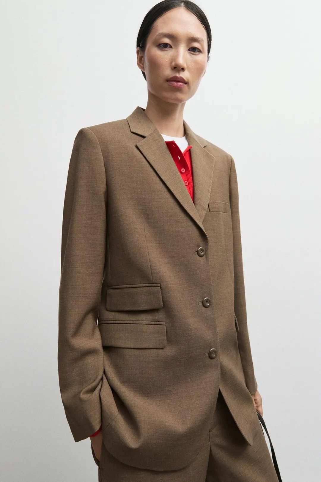 Пиджак из 100% меланжевой шерсти, Massimo Dutti