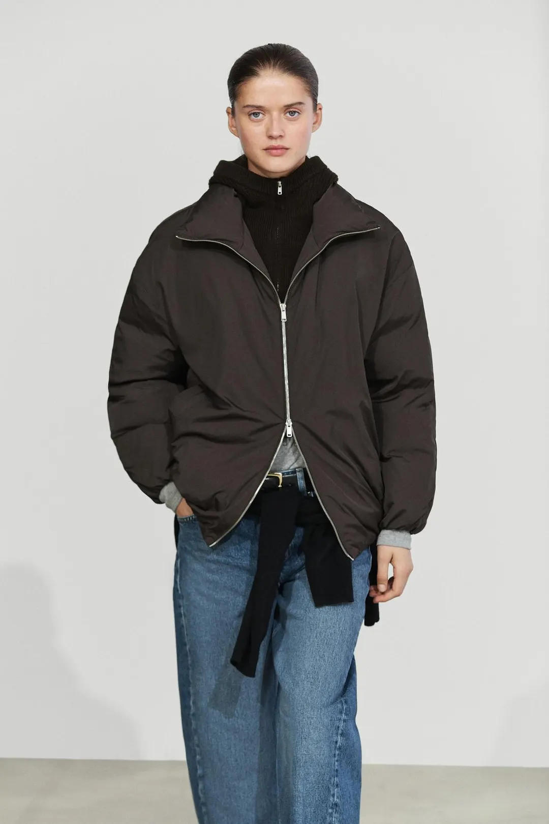 Пуховик со съемной деталью, Massimo Dutti