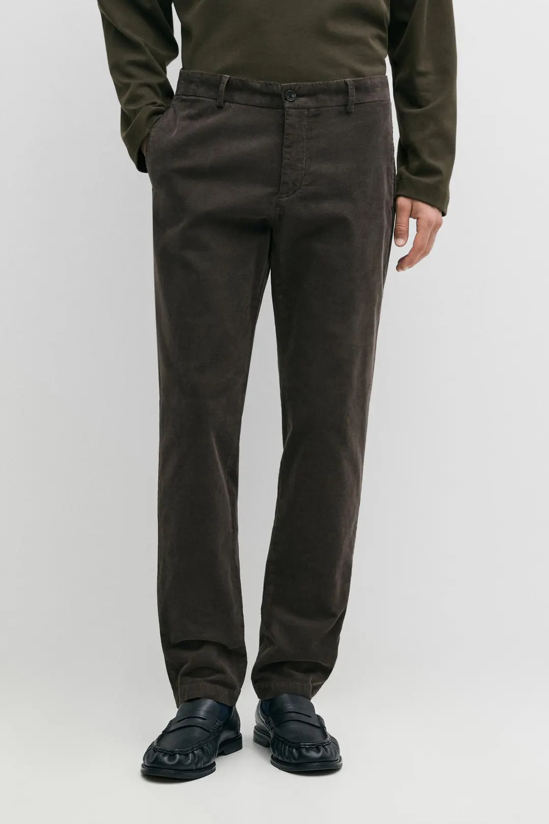 Вельветовые брюки зауженного кроя, Massimo Dutti