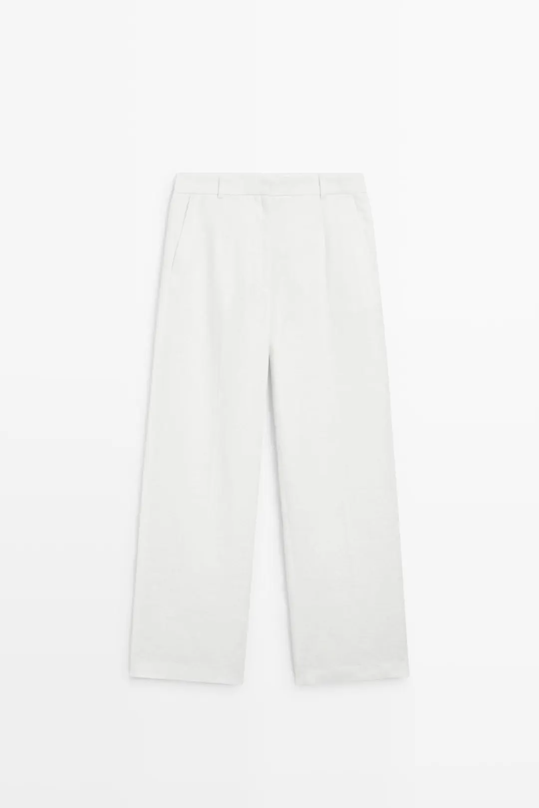 Брюки из 100% льна с вытачками, Massimo Dutti