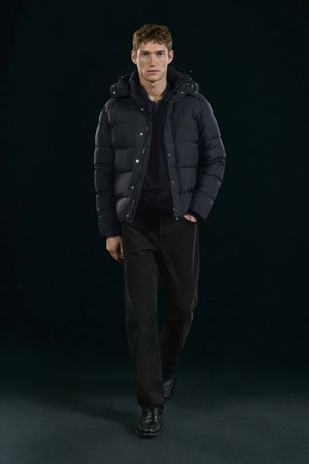 Пуховик с капюшоном, Massimo Dutti