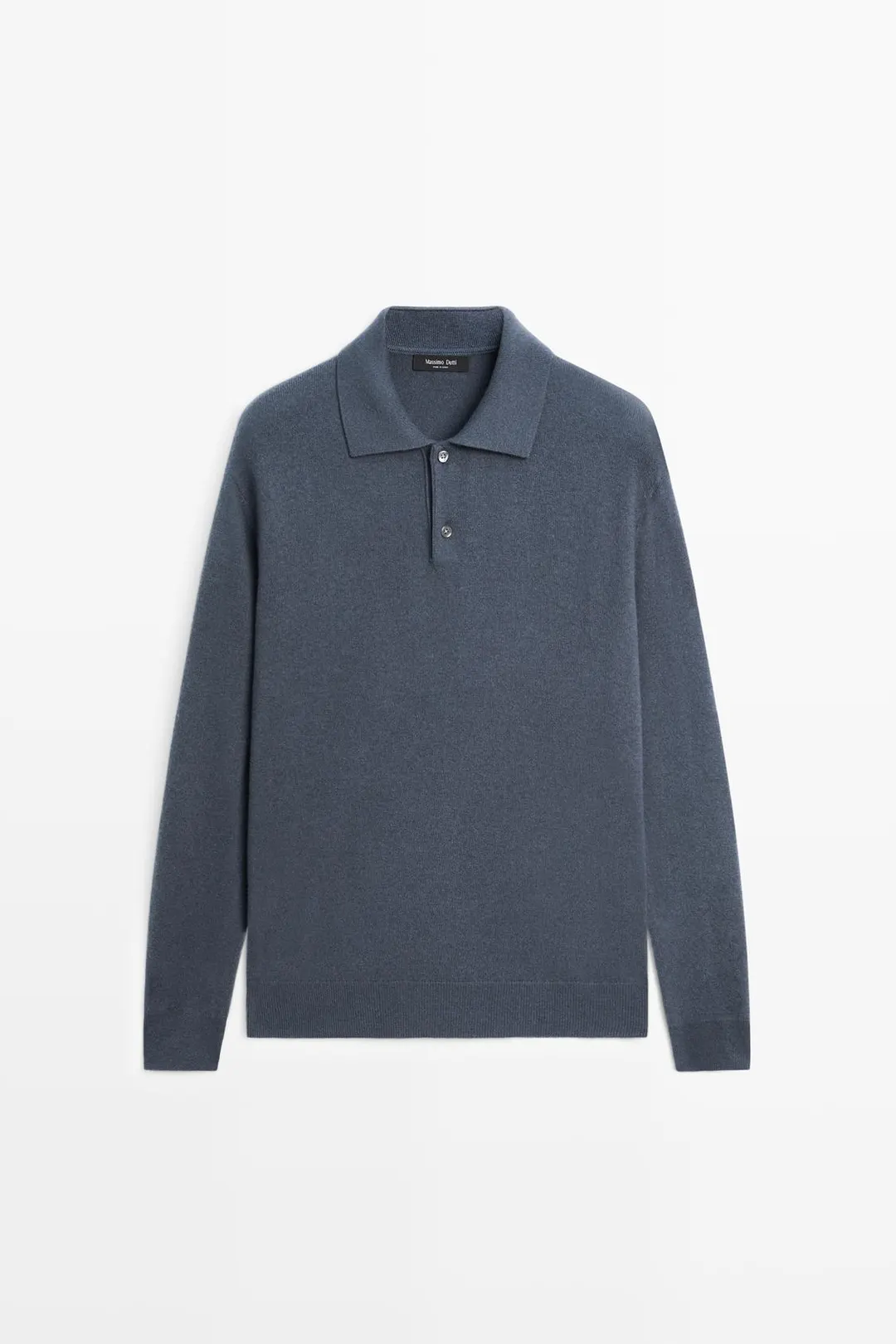 Вязаное поло из смесовой шерсти, Massimo Dutti