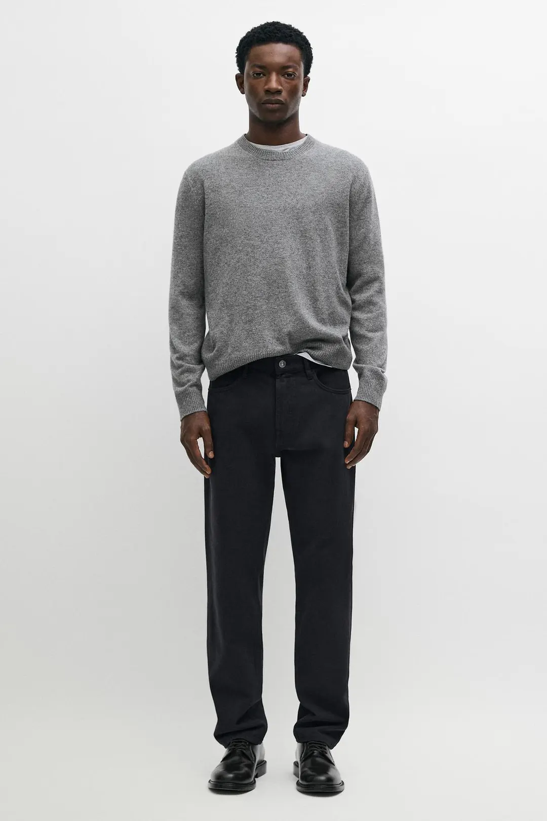 Брюки зауженные с эффектом денима, Massimo Dutti