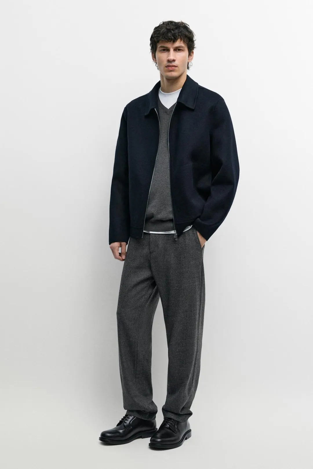 Брюки-джоггеры из смесовой шерсти, Massimo Dutti
