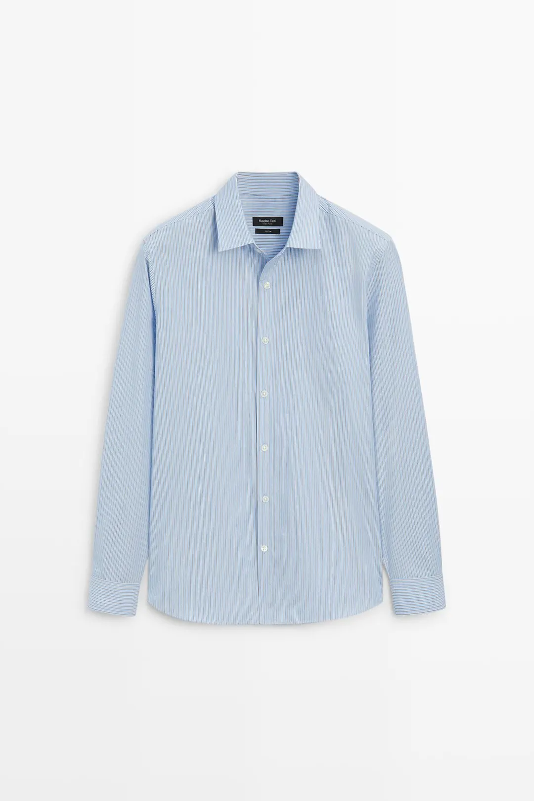 Полосатая рубашка свободного кроя из 100% хлопка, Massimo Dutti
