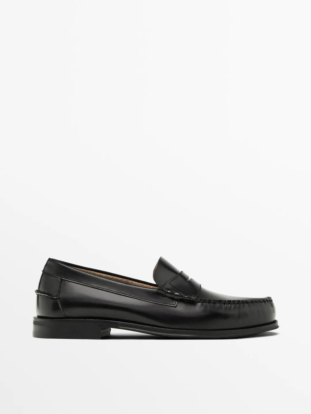 Пенни-лоферы из состаренной кожи, Massimo Dutti