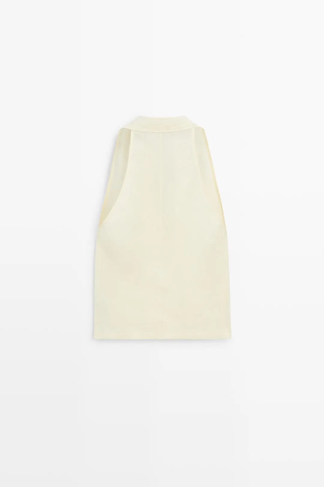 Льняной топ с запахом и пуговицей, Massimo Dutti