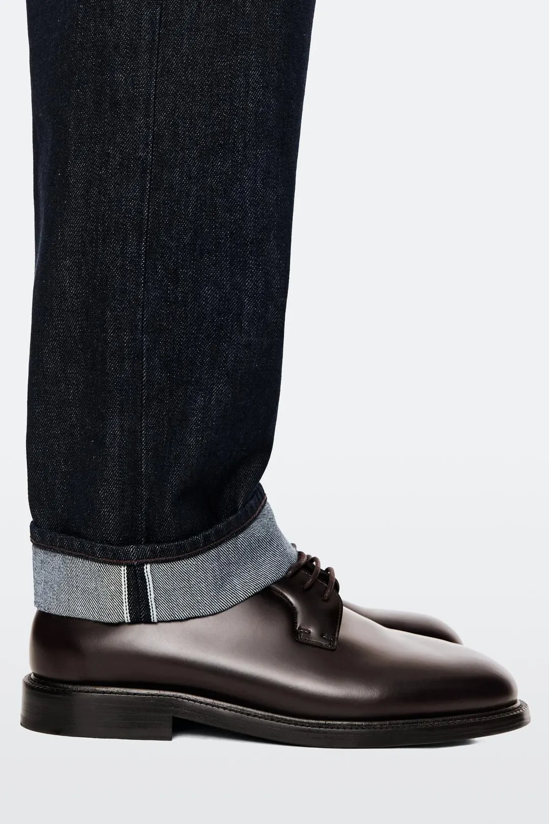 Классические кожаные туфли блюхер, Massimo Dutti