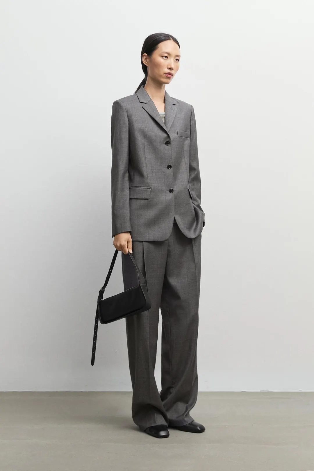 Костюмные брюки из 100% шерсти, Massimo Dutti