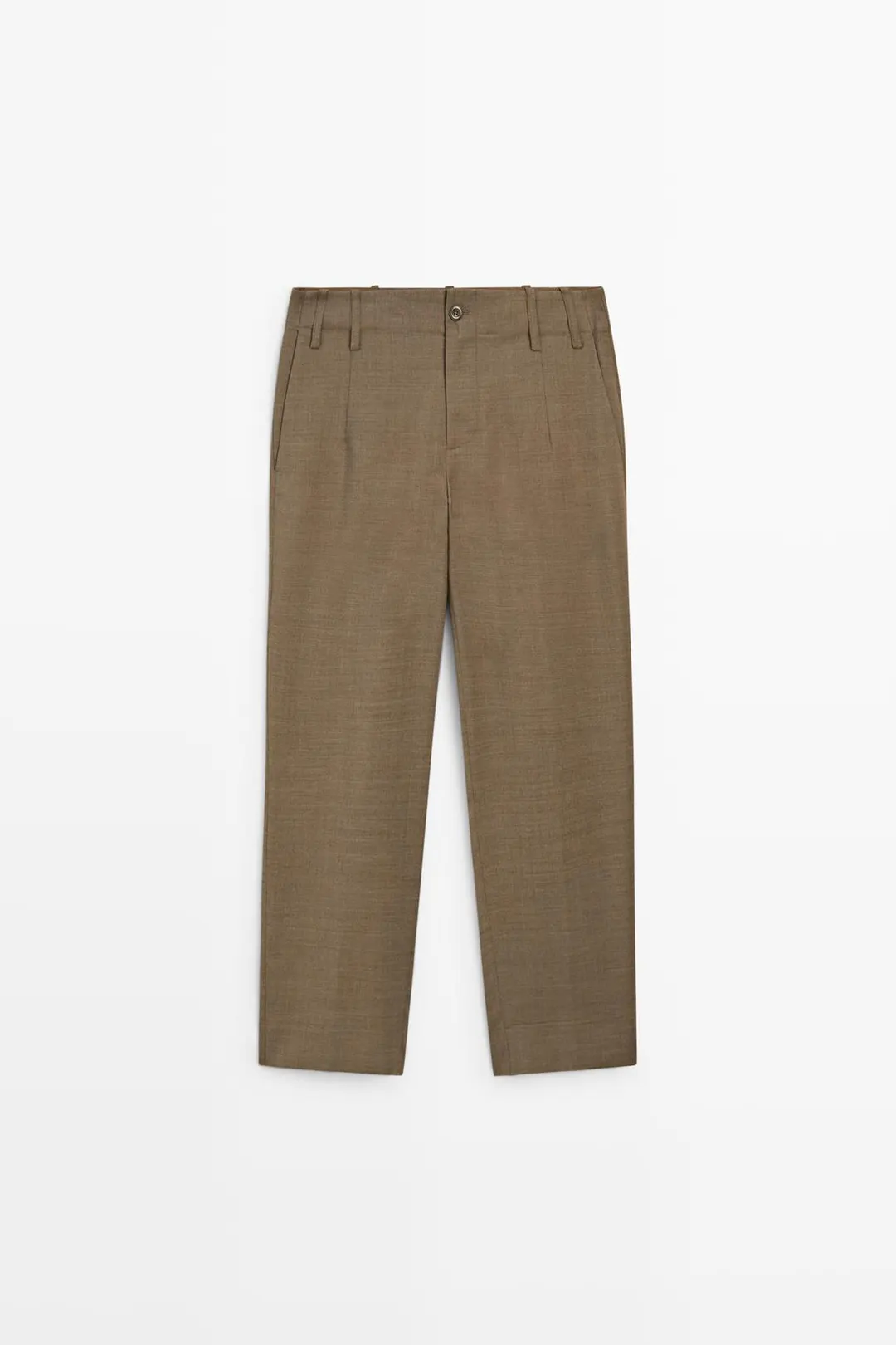 Костюмные брюки из 100% меланжевой шерсти, Massimo Dutti
