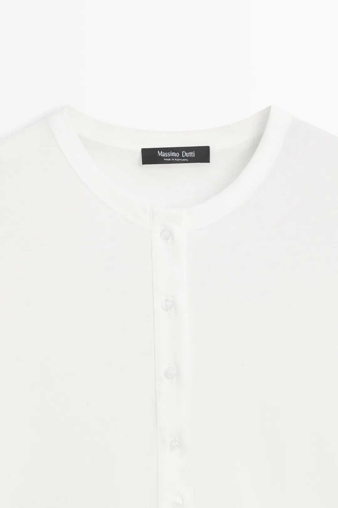 Футболка хенли из 100% хлопка, Massimo Dutti