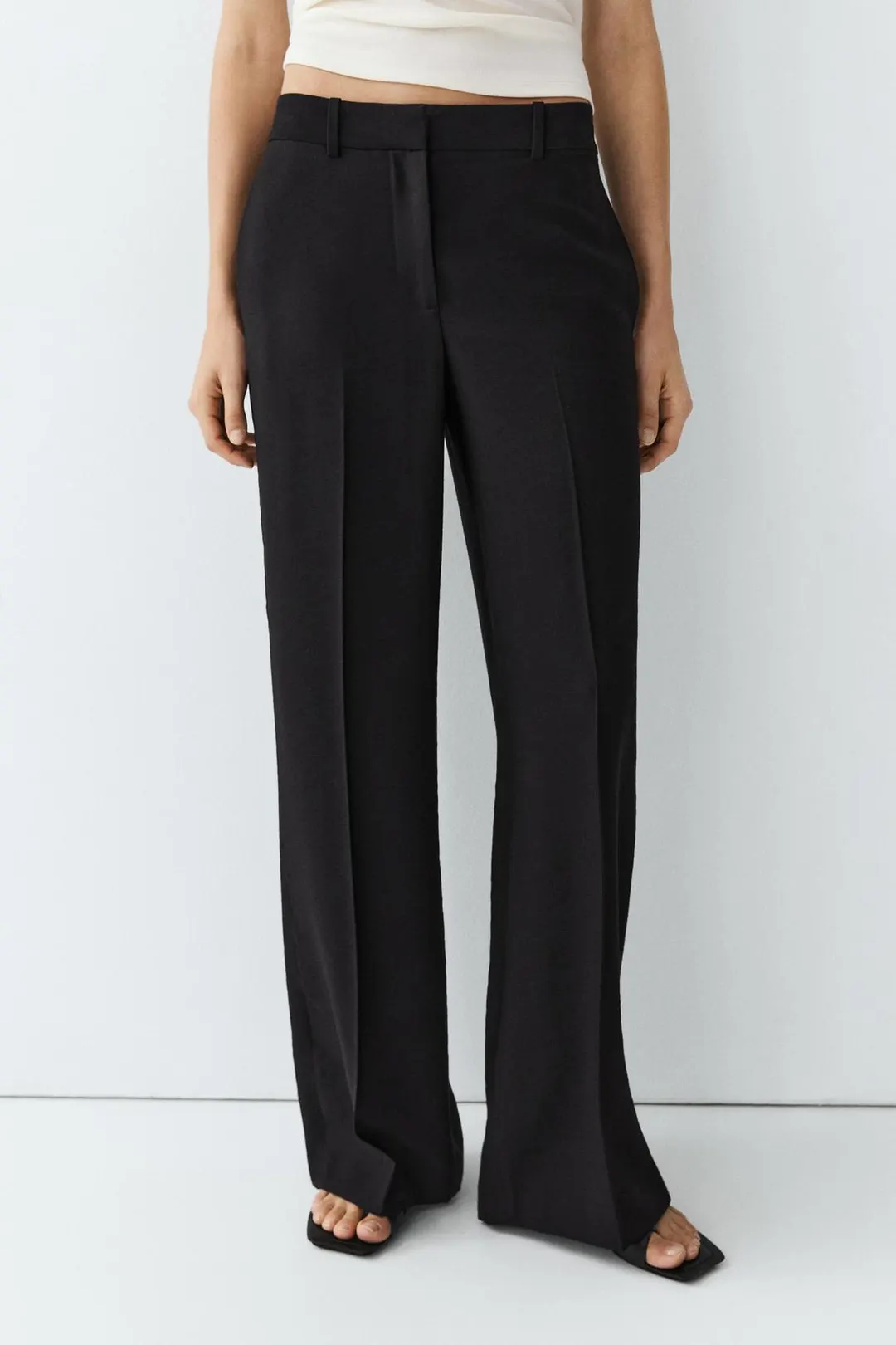 Брюки струящиеся прямого кроя, Massimo Dutti