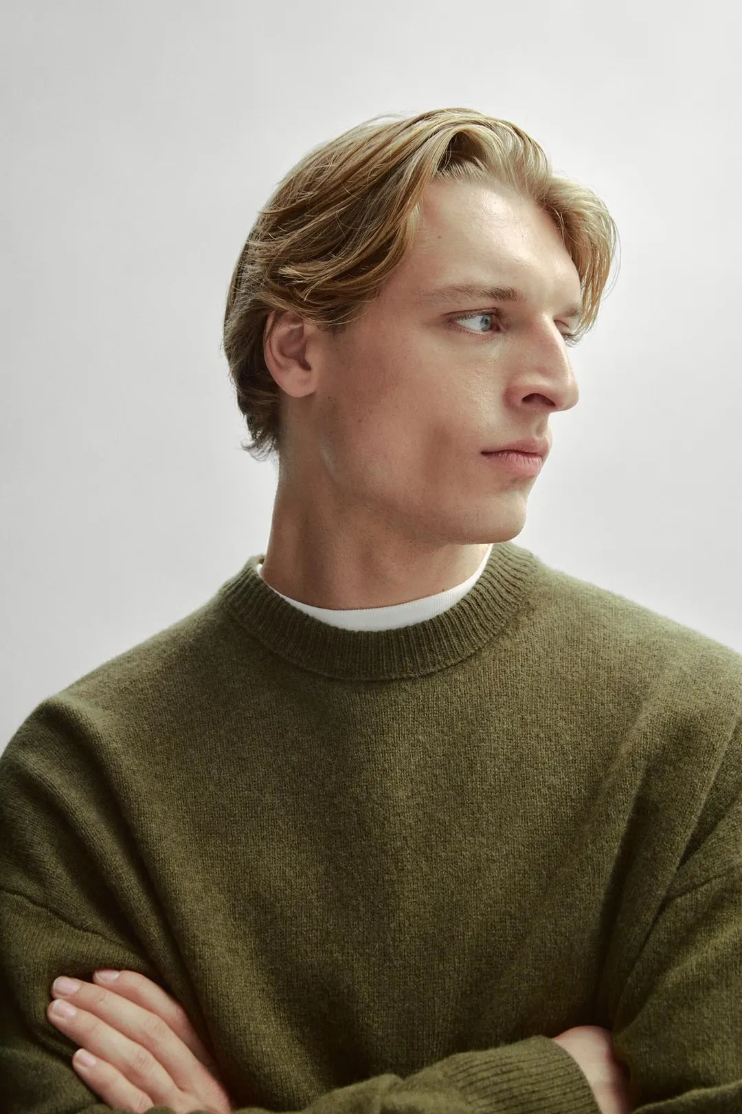 Свитер из 100% шерсти с круглым вырезом, Massimo Dutti