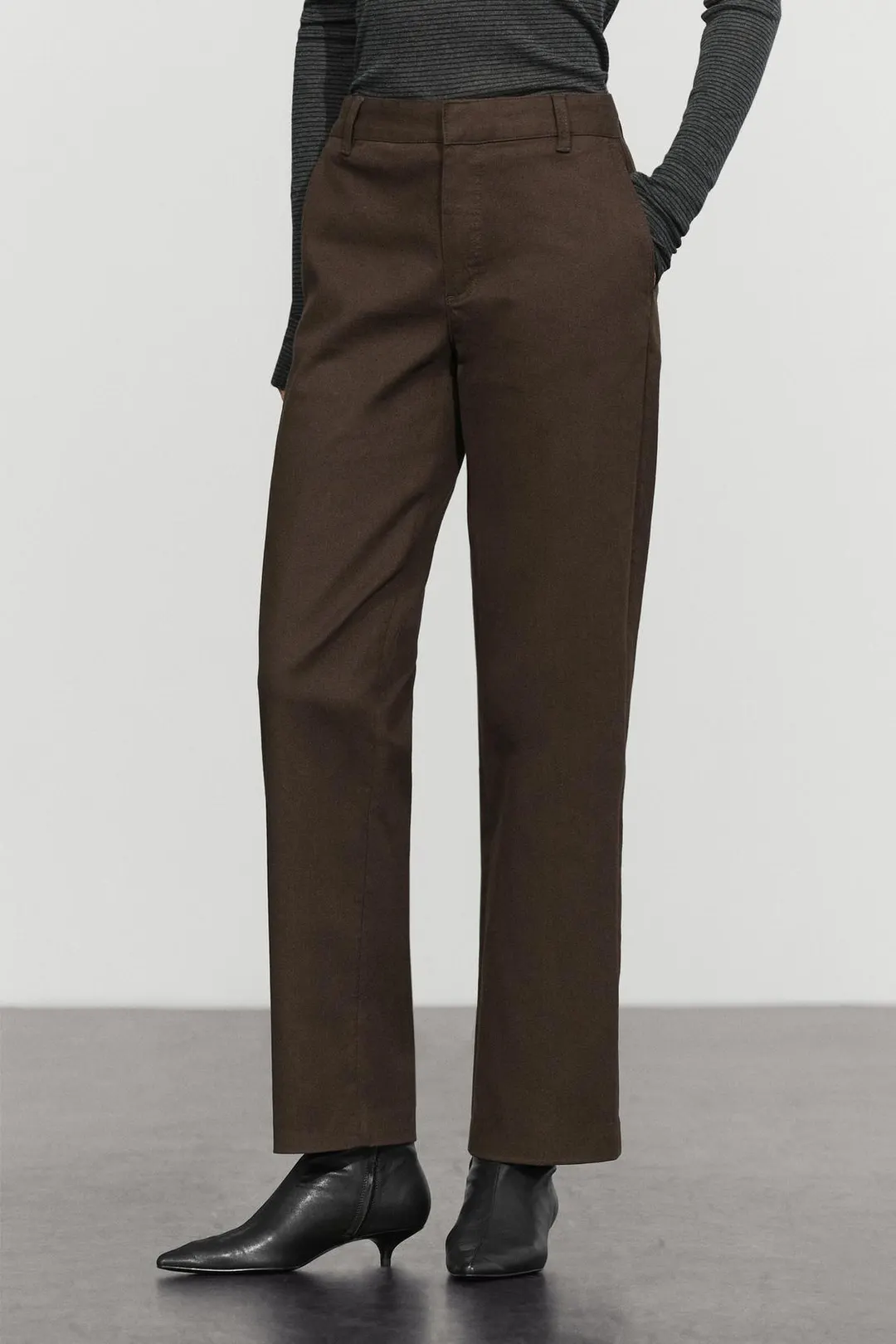 Брюки из эластичного смесового хлопка, Massimo Dutti