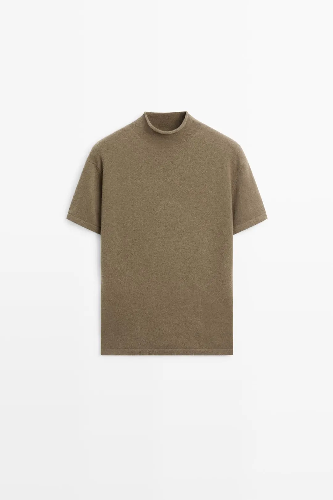 Свитер вязаный с воротником-стойкой из смесовой шерсти, Massimo Dutti