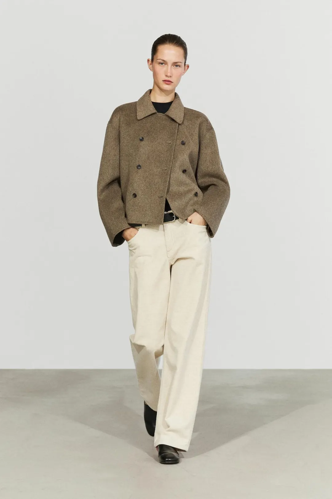 Короткое шерстяное пальто, Massimo Dutti