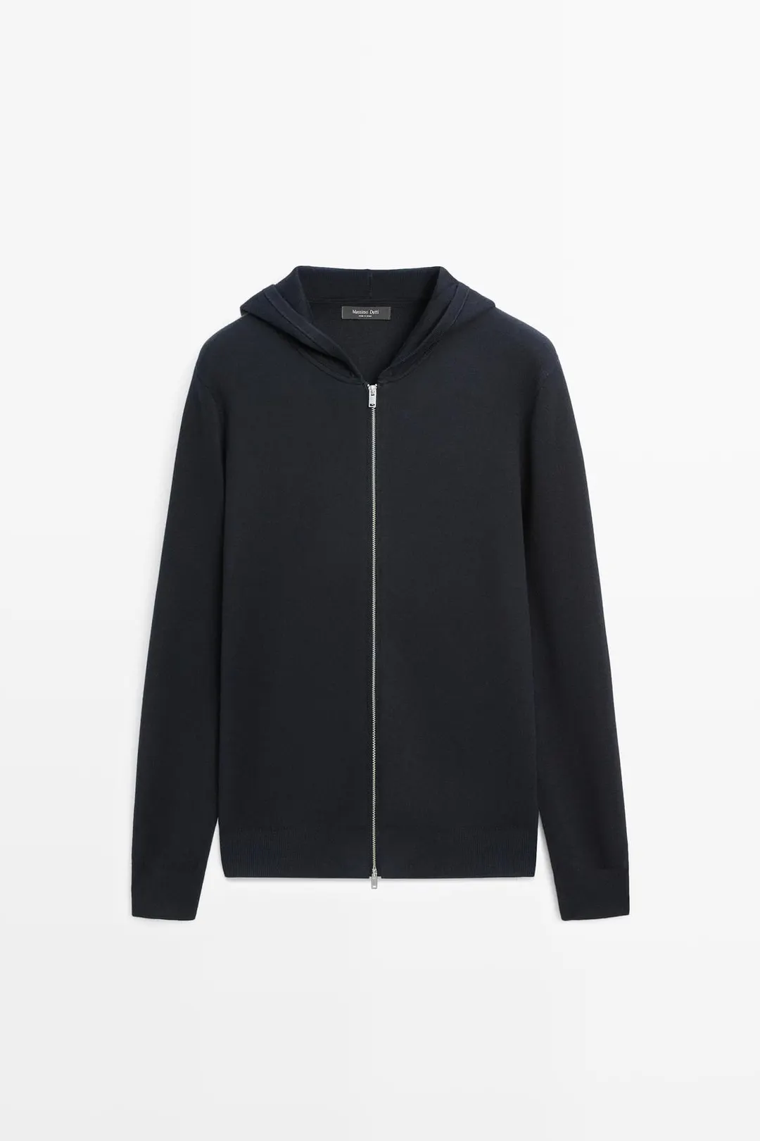 Кардиган вязаный с капюшоном из 100% хлопка, Massimo Dutti