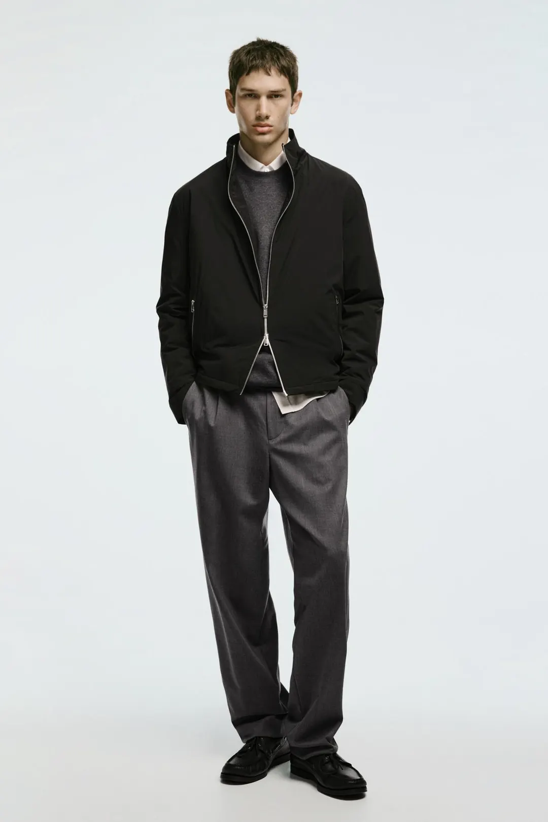 Технологичная куртка с карманами, Massimo Dutti