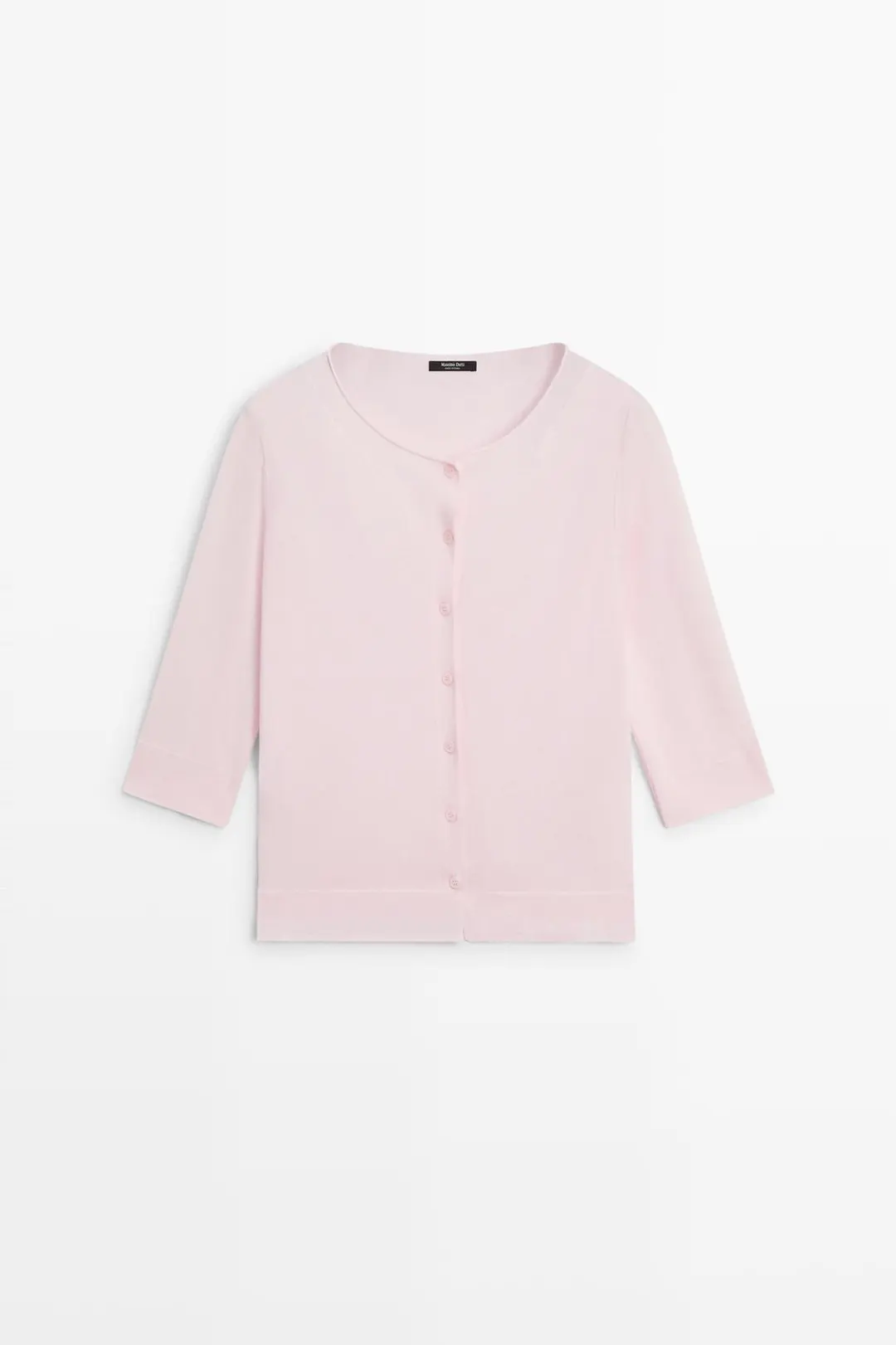 Кардиган из смесового хлопка с вырезом лодочкой, Massimo Dutti