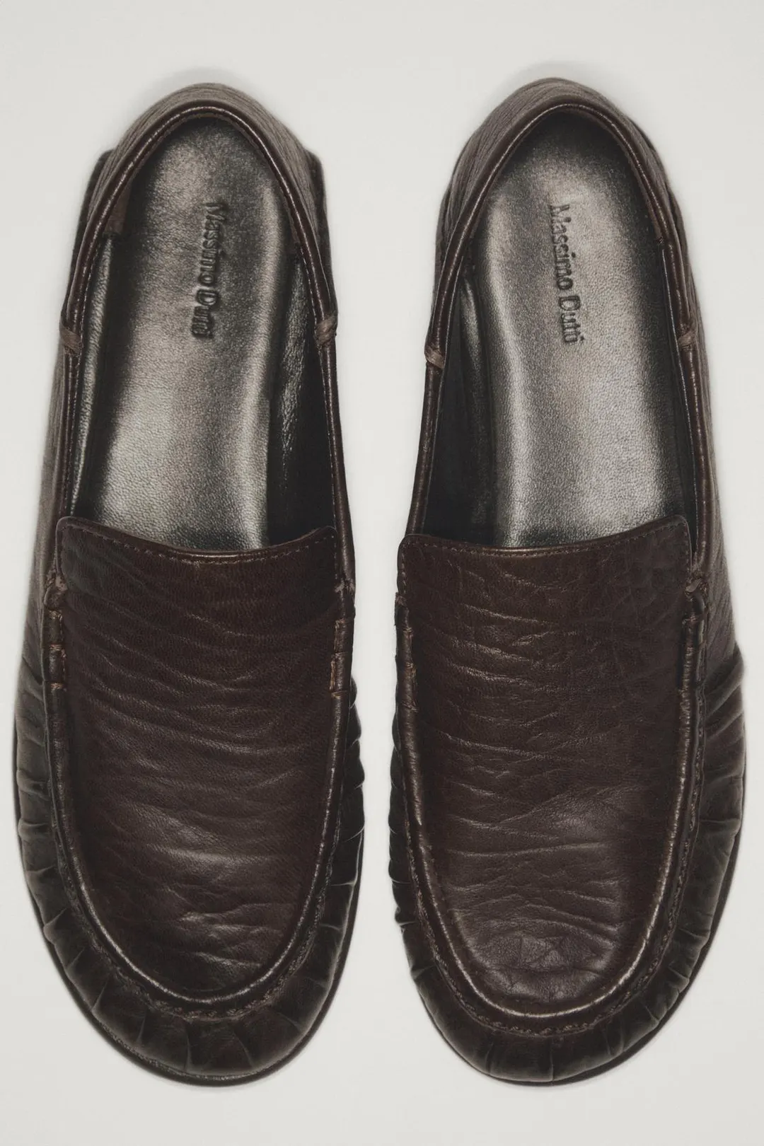 Лоферы из тисненой кожи, Massimo Dutti