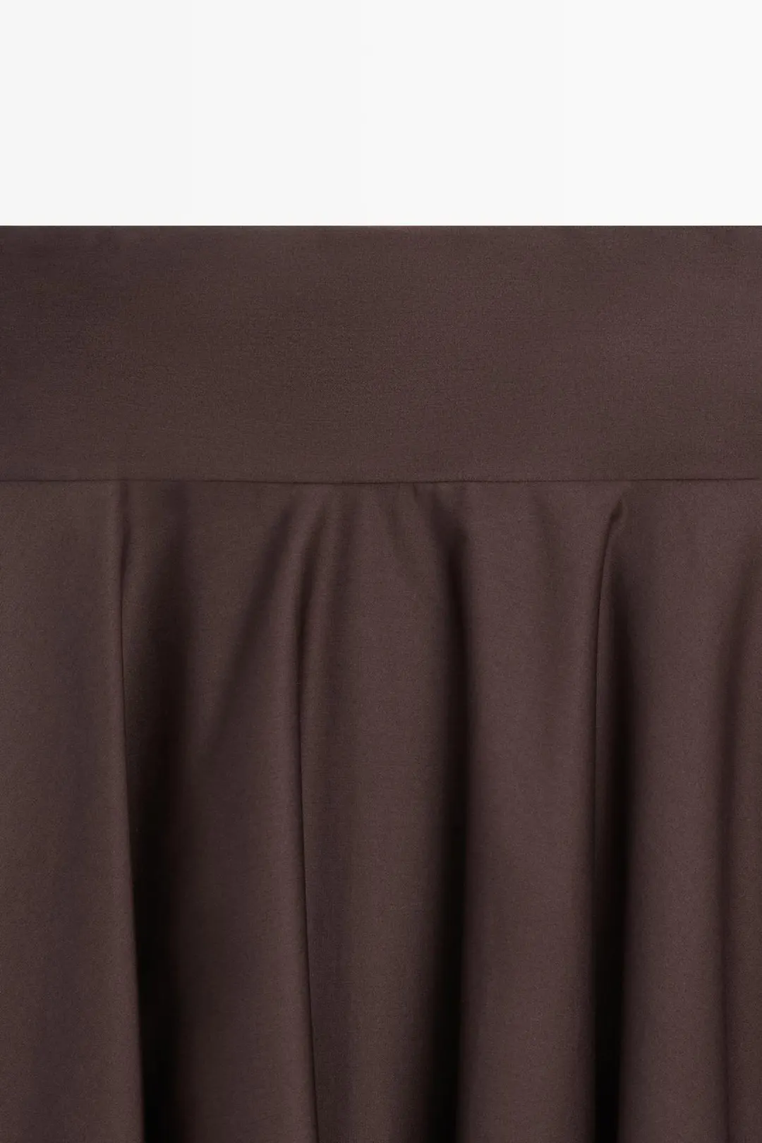 Юбка миди с воланом и кокеткой, Massimo Dutti