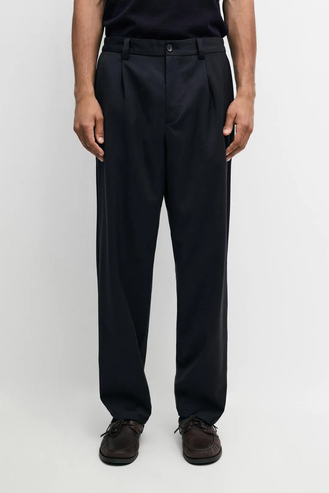 Брюки прямого кроя из 100% шерсти, Massimo Dutti