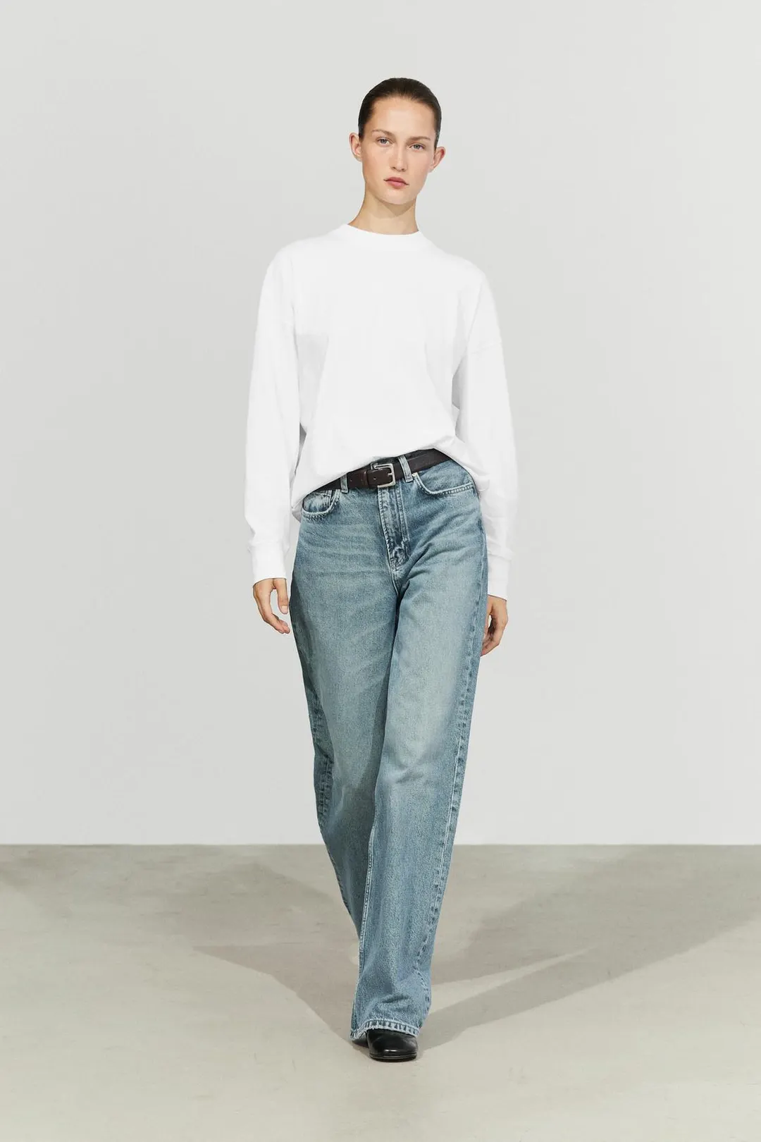 Лонгслив с круглым вырезом, Massimo Dutti