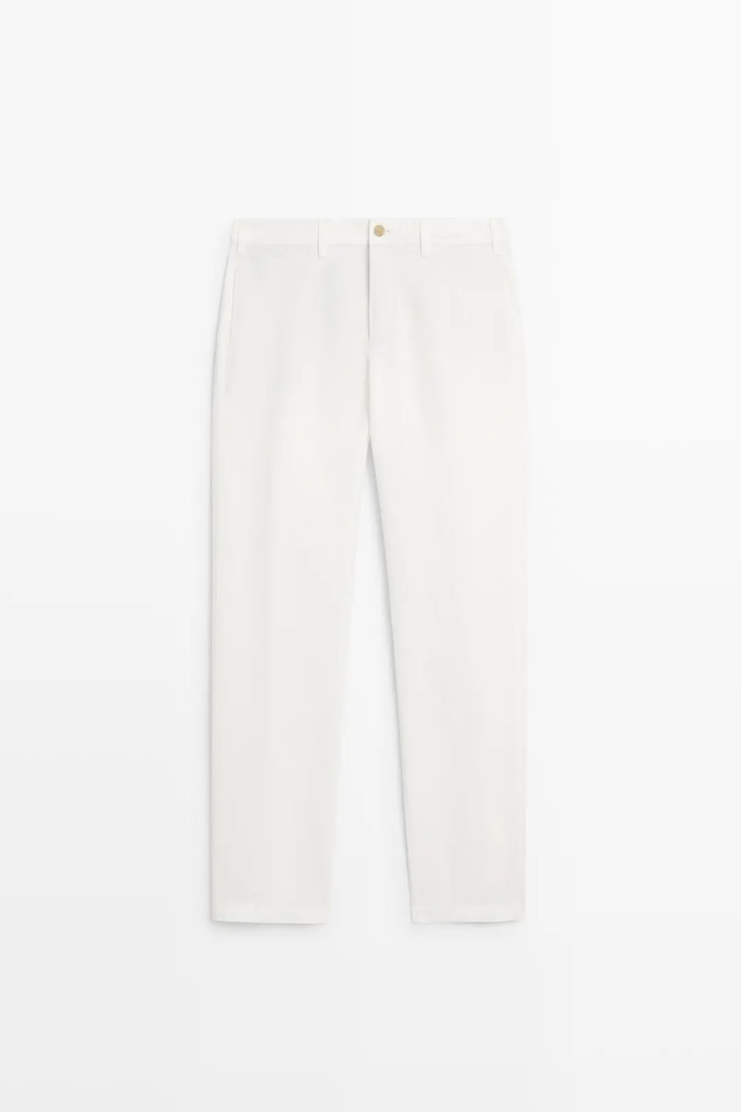 Брюки прямого кроя из смеси льна и хлопка, Massimo Dutti