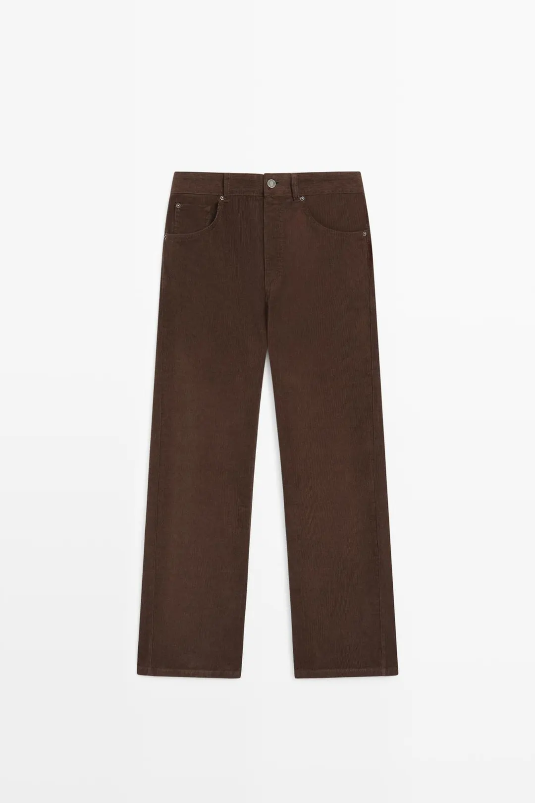 Брюки клеш из микровельвета, Massimo Dutti