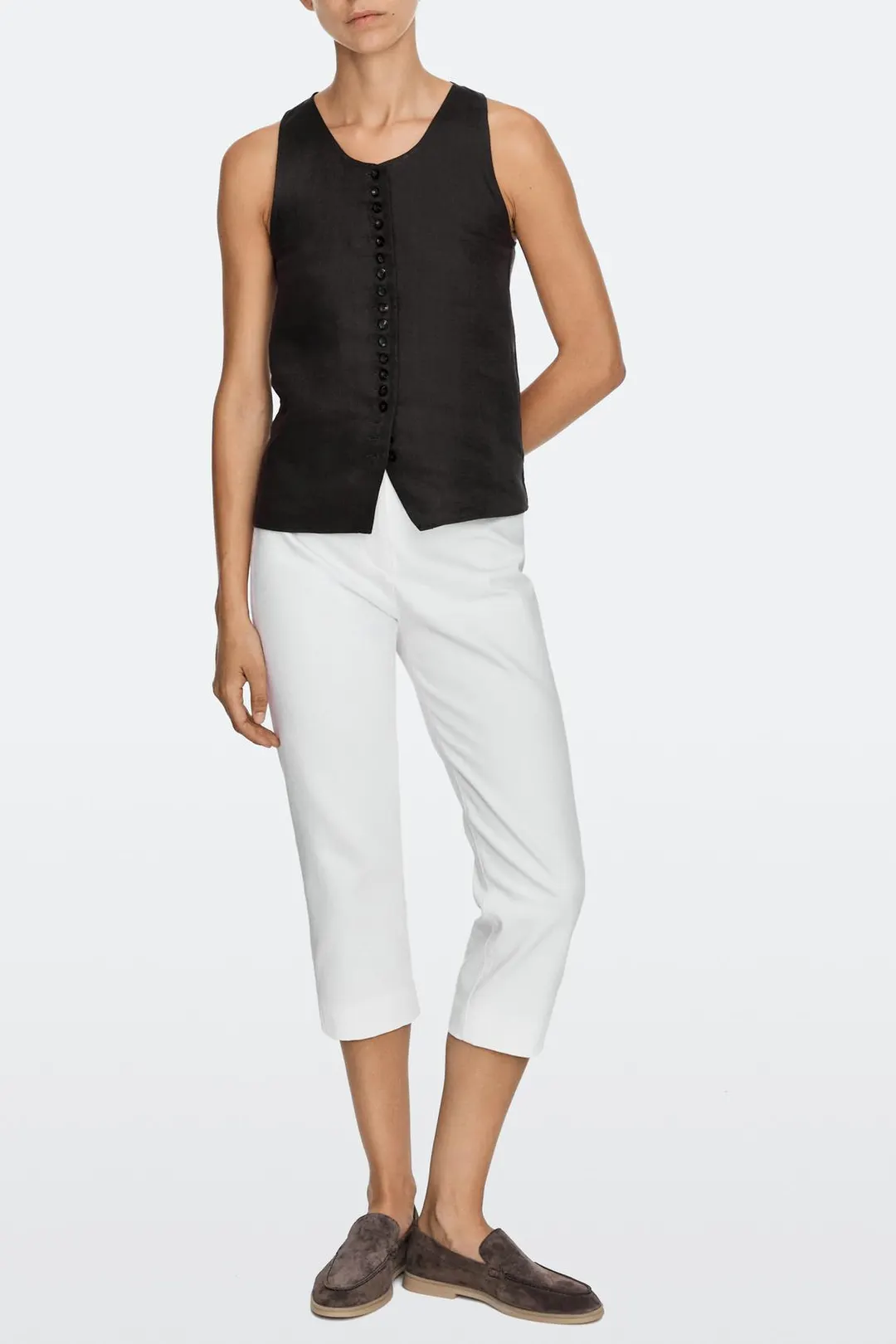Лоферы из кожаного спилка, Massimo Dutti